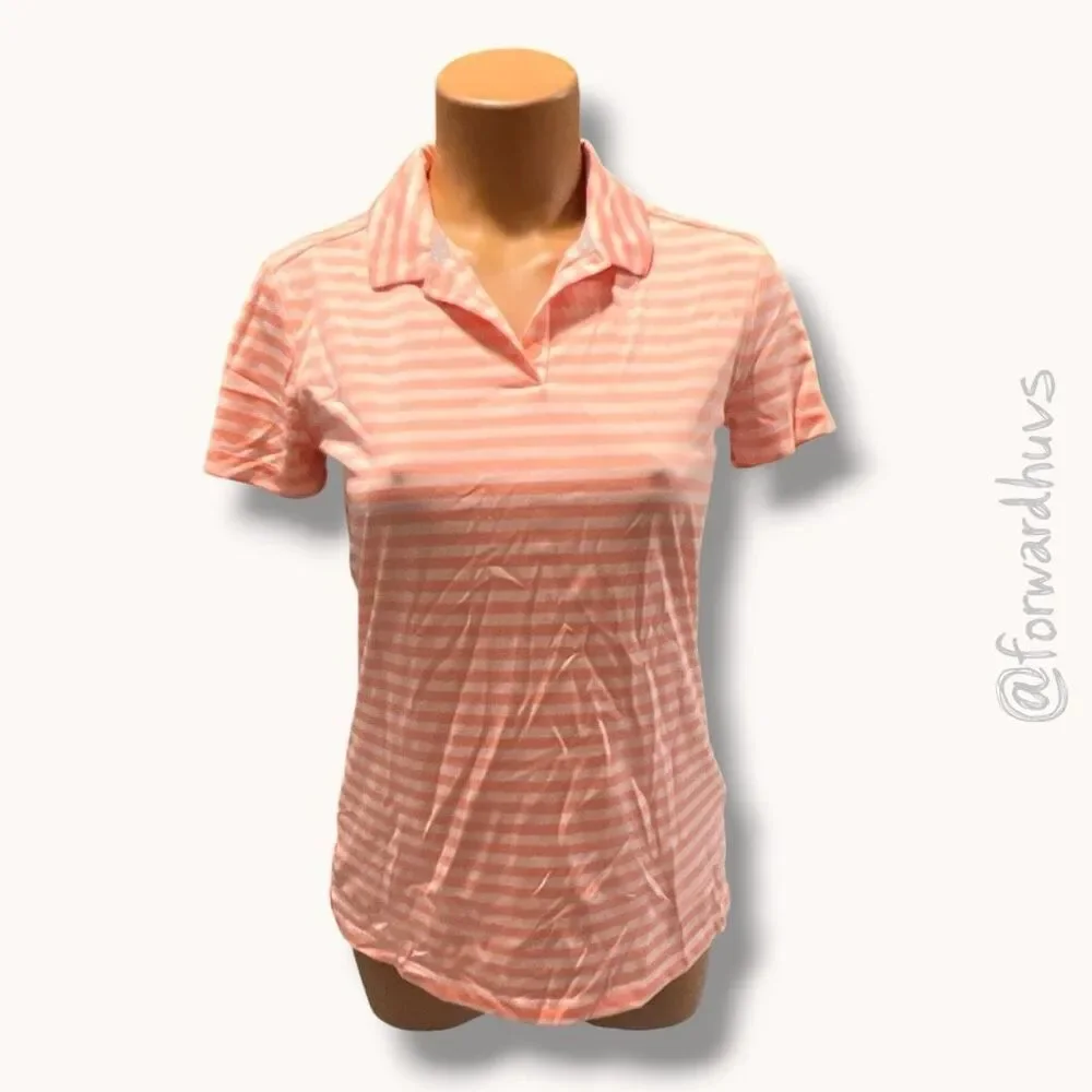 Nike Golf Dri-FIT Polo Pink Stripe Shirt - Small Spots - Size S